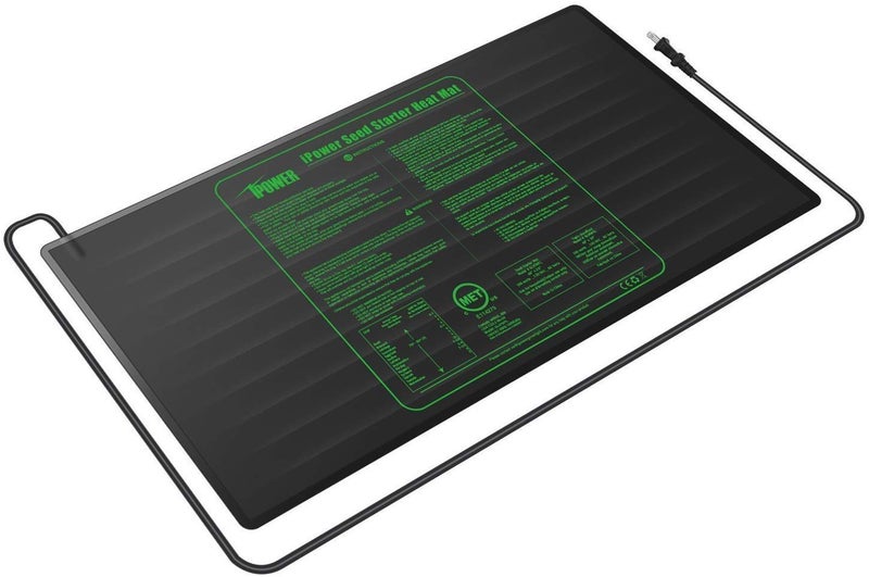 iPower GLHTMTL-A 48" x 20" Waterproof Durable Seedling Heat Mat Warm Hydroponic Plant for Indoor Gardening Germination Starting, Black - Image 2